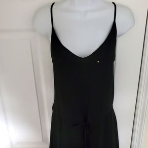 Black V neck Dress size M Drawstring waist